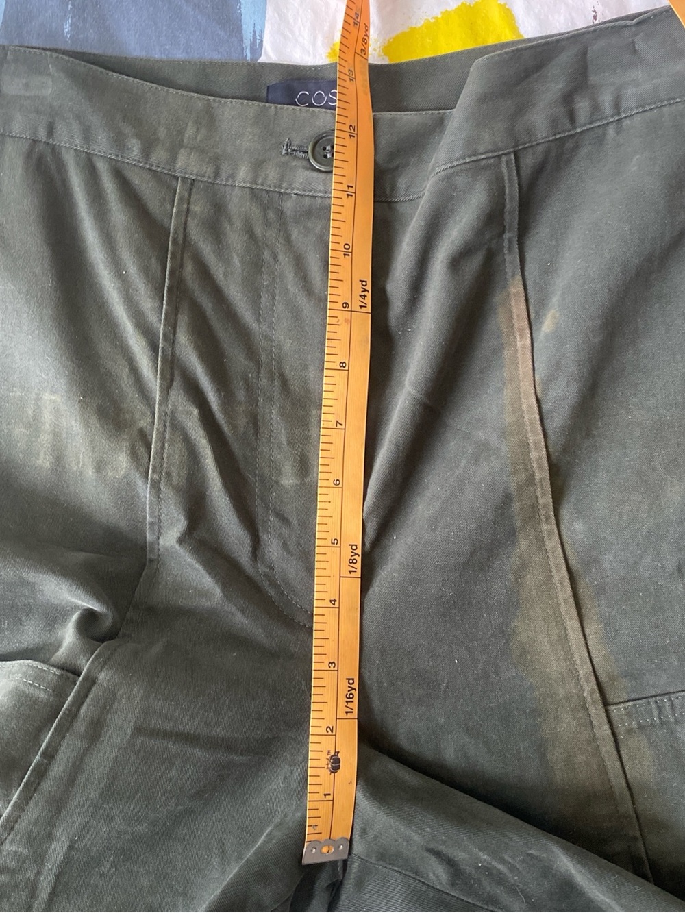 COS Dark Olive Utility Cargo Trousers - Picture 5 of 5